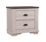 Coralee Night Stand Chalk/Grey