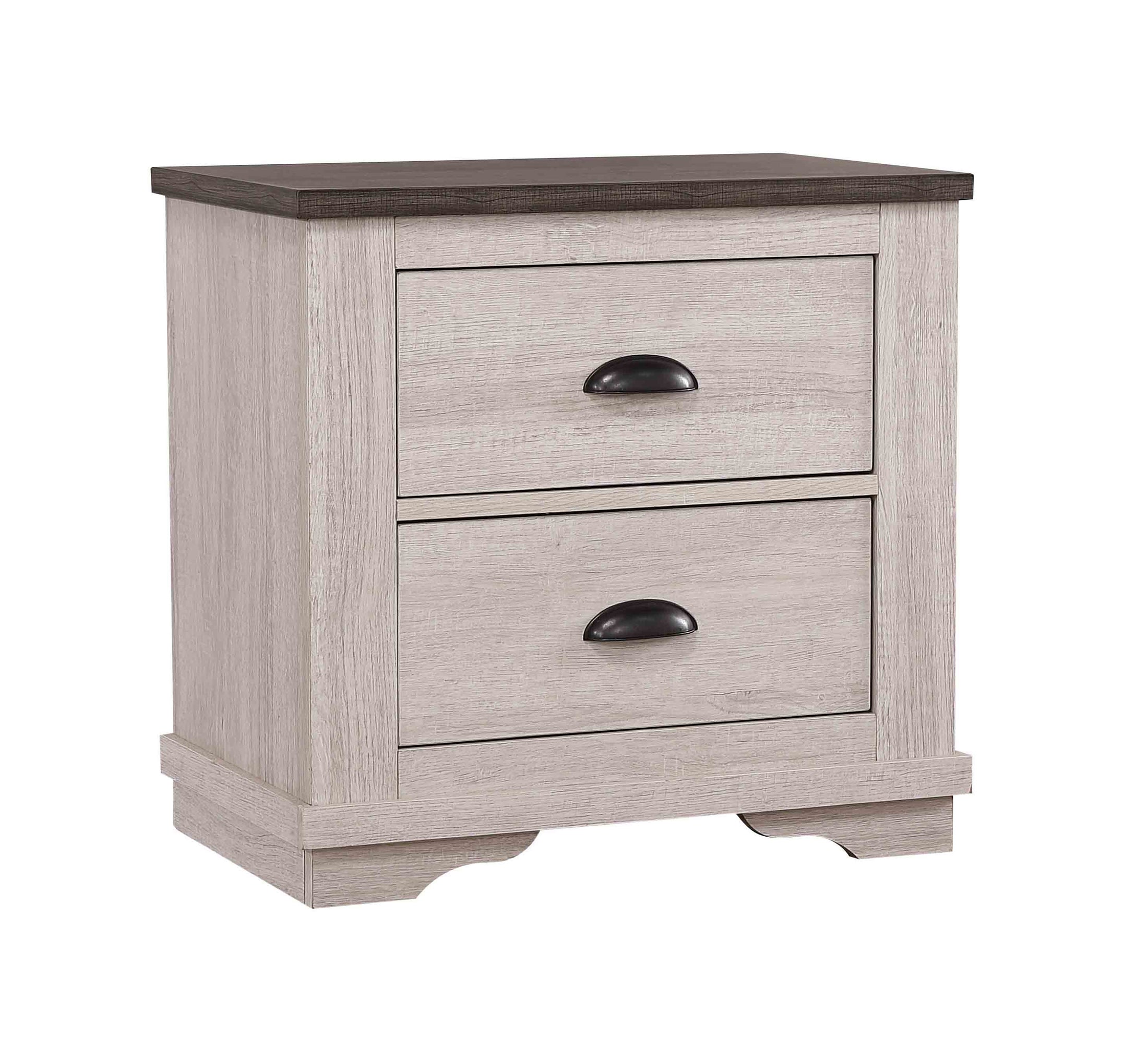Coralee Night Stand Chalk/Grey