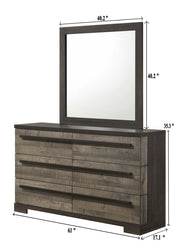Remington Dresser Mirror Gray/Ebony