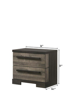Remington Night Stand Gray/Ebony