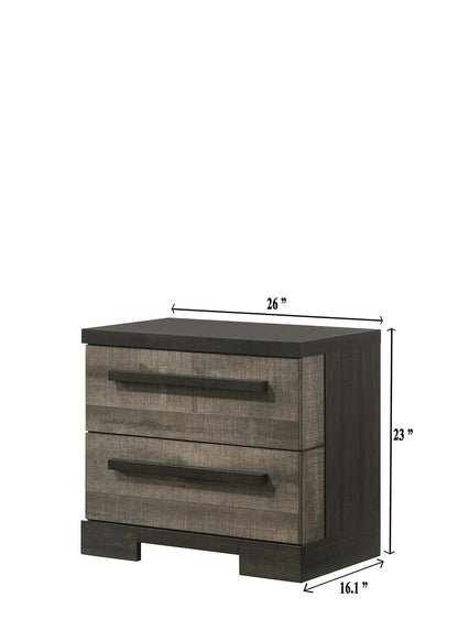 Remington Night Stand Gray/Ebony