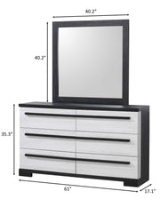 Remington Dresser Mirror Chalk/Ebony