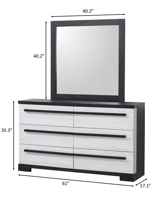 Remington Dresser Mirror Chalk/Ebony