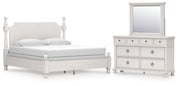 Rowlenstown California King Poster Bed, Dresser and Mirror