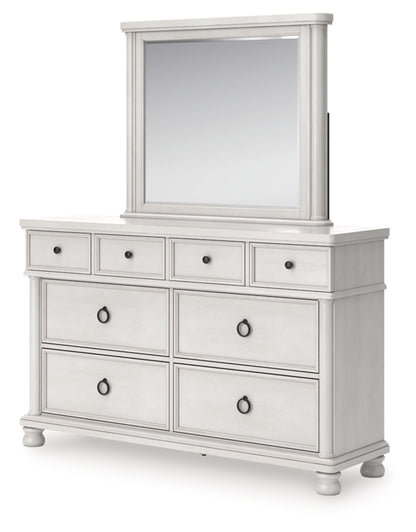 Rowlenstown Queen Poster Bed, Dresser, Mirror and Nightstand