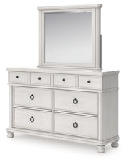 Rowlenstown King Poster Bed, Dresser and Mirror