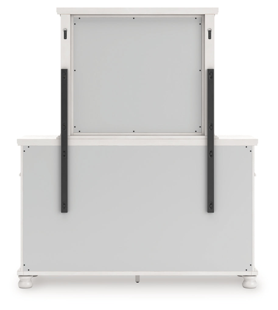 Rowlenstown Queen Poster Bed, Dresser, Mirror and Nightstand