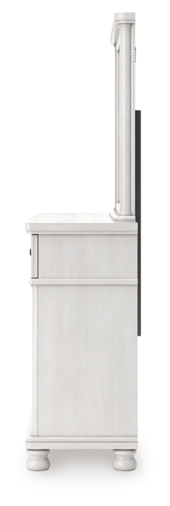 Rowlenstown King Poster Bed, Dresser, Mirror and Nightstand