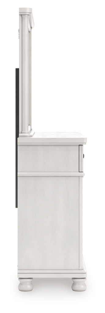 Rowlenstown King Poster Bed, Dresser and Mirror