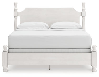 Rowlenstown California King Poster Bed, Dresser and Mirror