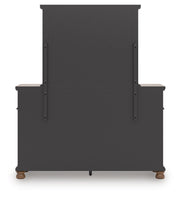 Rowlenstown California King Poster Bed with Mirrored Dresser and Nightstand