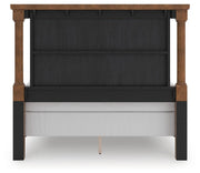 Rowlenstown Queen Poster Bed with Mirrored Dresser