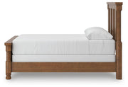 Rowlenstown Queen Poster Bed with Mirrored Dresser