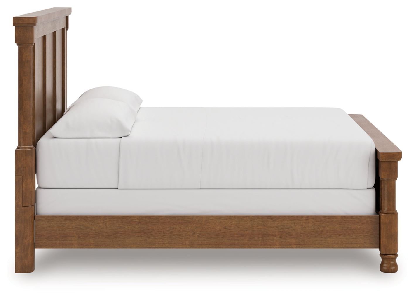 Rowlenstown California King Poster Bed with Mirrored Dresser and Nightstand