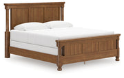 Rowlenstown California King Poster Bed with Mirrored Dresser and Nightstand