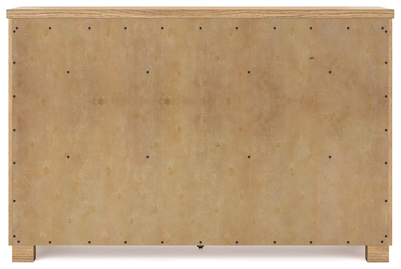 Galliden Dresser and Mirror in Rustic Wood Finish