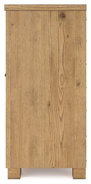 Galliden Dresser and Mirror in Rustic Wood Finish