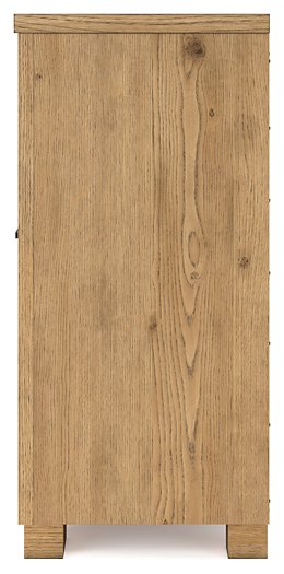 Galliden Dresser and Mirror in Rustic Wood Finish