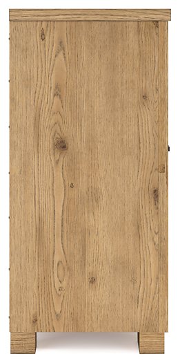 Galliden Dresser and Mirror in Rustic Wood Finish