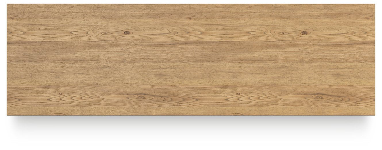 Galliden Dresser and Mirror in Rustic Wood Finish