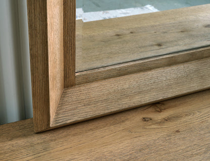 Galliden Dresser and Mirror in Rustic Wood Finish