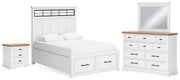 Ashbryn Queen Panel 4PC Storage Bedroom Set