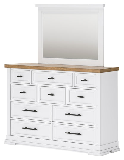 Ashbryn Queen Panel Storage Bed, Dresser, Mirror and Chest