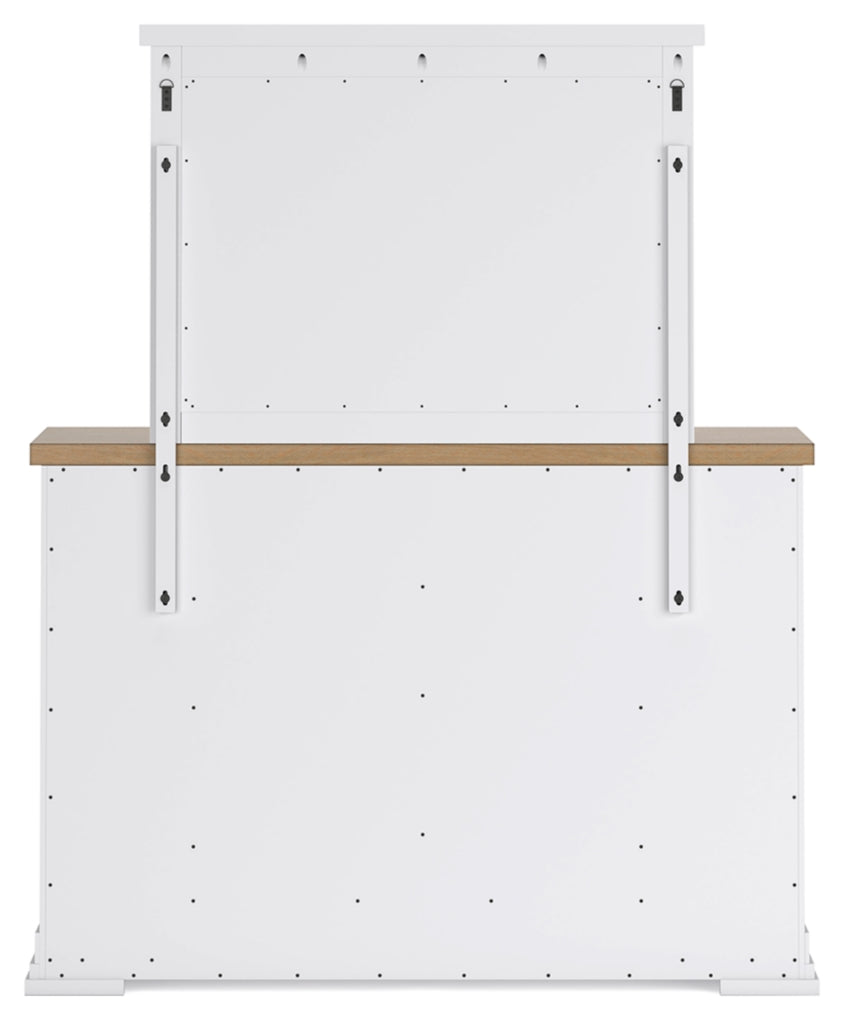 Ashbryn Queen Panel Storage Bed, Dresser, Mirror and Nightstand