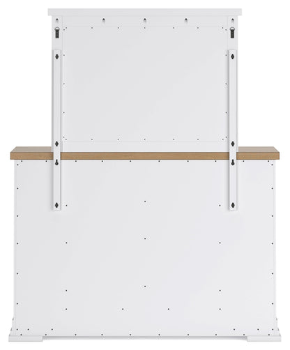 Ashbryn Queen Panel Storage Bed, Dresser and Mirror