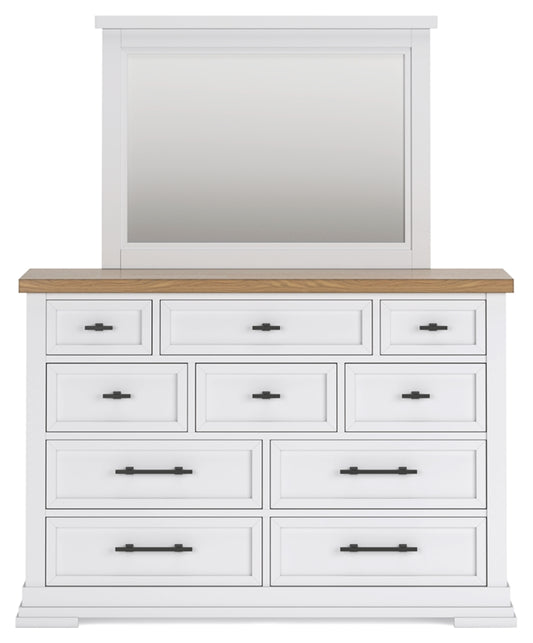 Ashbryn Queen Panel Storage Bed, Dresser, Mirror and Chest