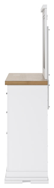 Ashbryn California King Panel Storage Bed, Dresser, Mirror and Nightstand