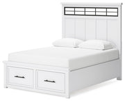 Ashbryn & Taffenbrook Queen Upholstered Panel 4PC Bedroom Set with Comforter Kit