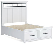 Ashbryn & Taffenbrook Queen Upholstered Panel 4PC Bedroom Set with Comforter Kit
