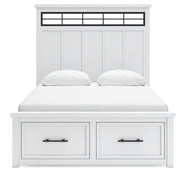 Ashbryn & Taffenbrook Queen Upholstered Panel 4PC Bedroom Set with Comforter Kit