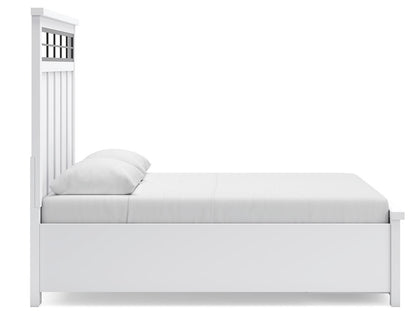 Ashbryn Queen Panel Storage Bed, Dresser and Mirror