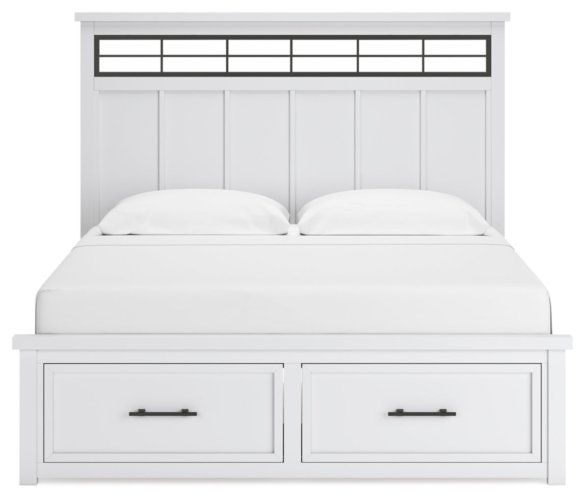 Ashbryn King Panel Storage Bed, Dresser, Mirror and Nightstand