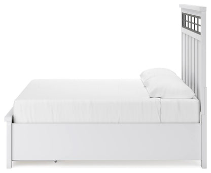 Ashbryn King Panel Storage Bed, Dresser, Mirror and Nightstand