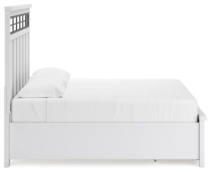 Ashbryn King Panel Storage Bed, Dresser, Mirror and Nightstand