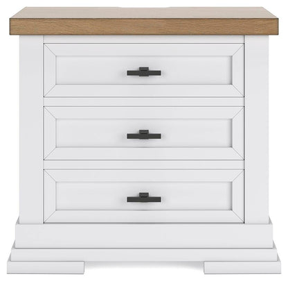 Ashbryn Three Drawer Night Stand