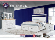 Ashbryn & Taffenbrook Queen Upholstered Panel 4PC Bedroom Set with Comforter Kit