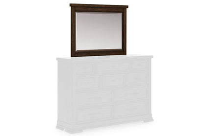 Taffenbrook 4PC Queen Panel Storage Bed Set with Mirrored Dresser & Nightstand