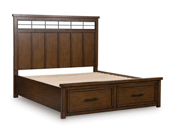 Taffenbrook Panel Storage Queen 4PC Bedroom Set + Free Comfort
