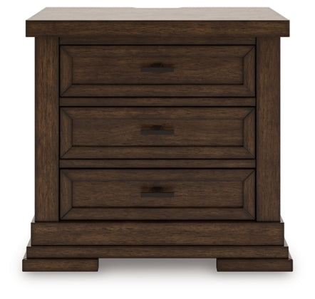 Taffenbrook 4PC Queen Panel Storage Bed Set with Mirrored Dresser & Nightstand