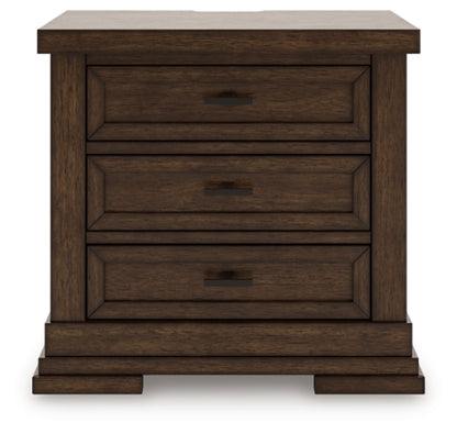 Taffenbrook 4PC Queen Panel Storage Bed Set with Mirrored Dresser & Nightstand