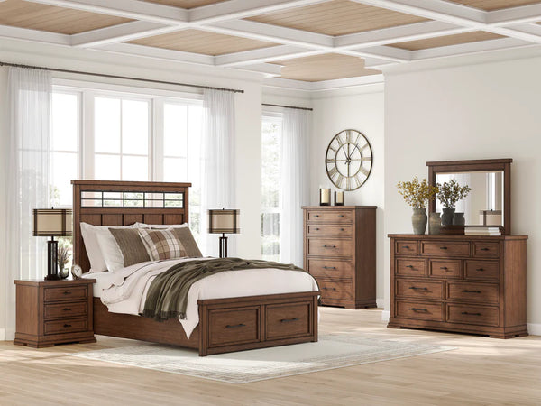 Taffenbrook Panel Storage Queen 4PC Bedroom Set + Free Comfort