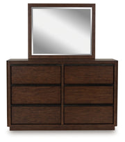 Dilenno King Canopy Bed with Mirrored Dresser, Chest and Nightstand