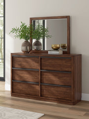 Dilenno Queen Canopy Bed with Mirrored Dresser