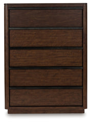 Dilenno King Canopy Bed with Mirrored Dresser and Chest
