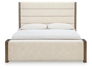 cama con almacenamiento Marxmore Upholstered. Cómoda, Espejo y Buró