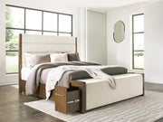 cama con almacenamiento Marxmore Upholstered. Cómoda, Espejo y Buró